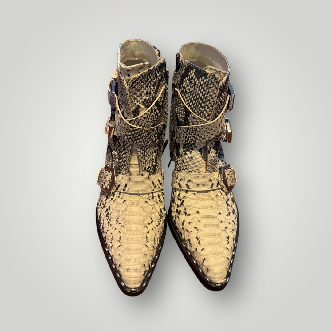 Snakeskin Buckle Ankle Boots Gianni Bini Size 6.5